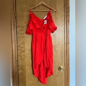Astr orange red dress size medium